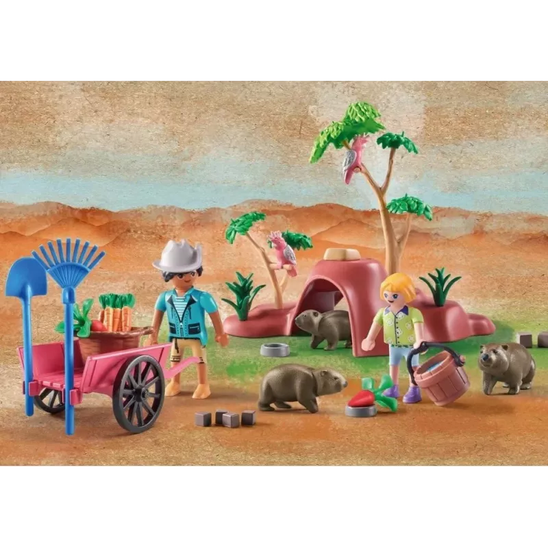 Wiltopia 71625 Wombat Shelter Figure Set