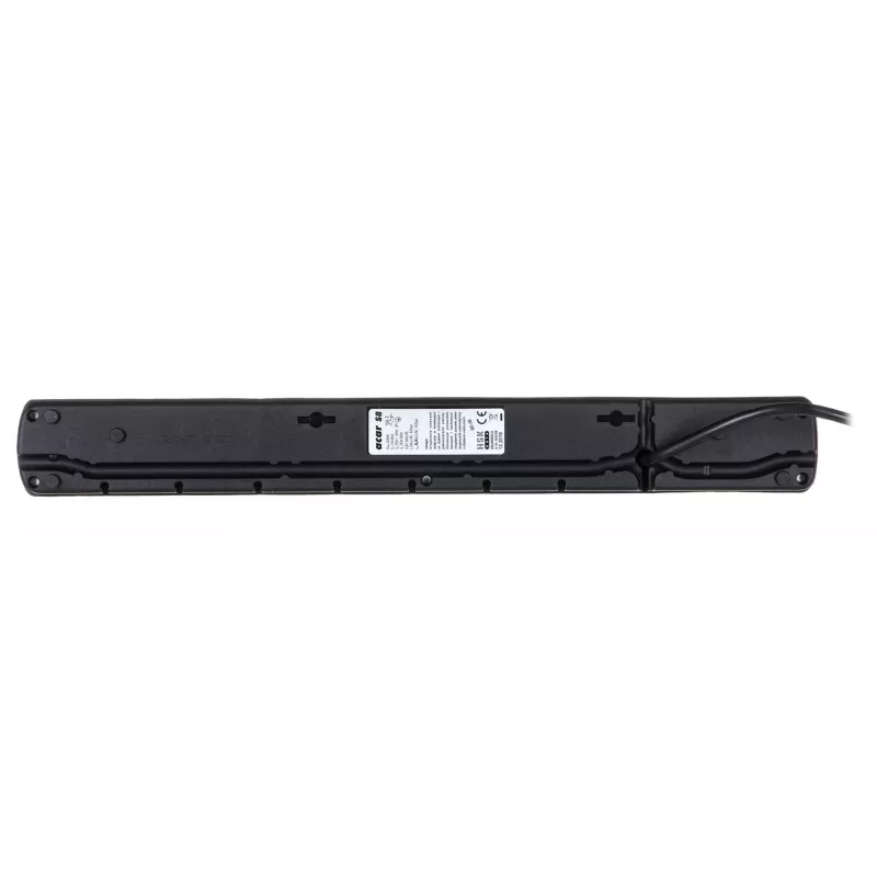power strip with switch : 8 outlets, cable of 1,5 M, black