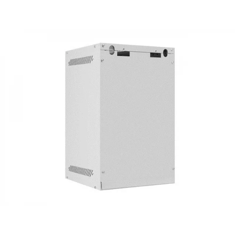 Lanberg WF10-2309-00S 9U 10 inch Wall-Mounted Rack Cabinet, Grey, Glass Door, Flat-Pack