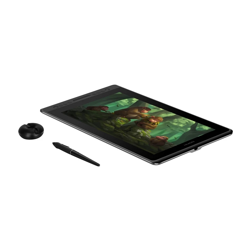 Graphics tablet HUION Kamvas Pro 16 — 15.6 inch IPS, 1920×1080, 344.2×193.6 mm working area, 8192 pressure levels, wired USB