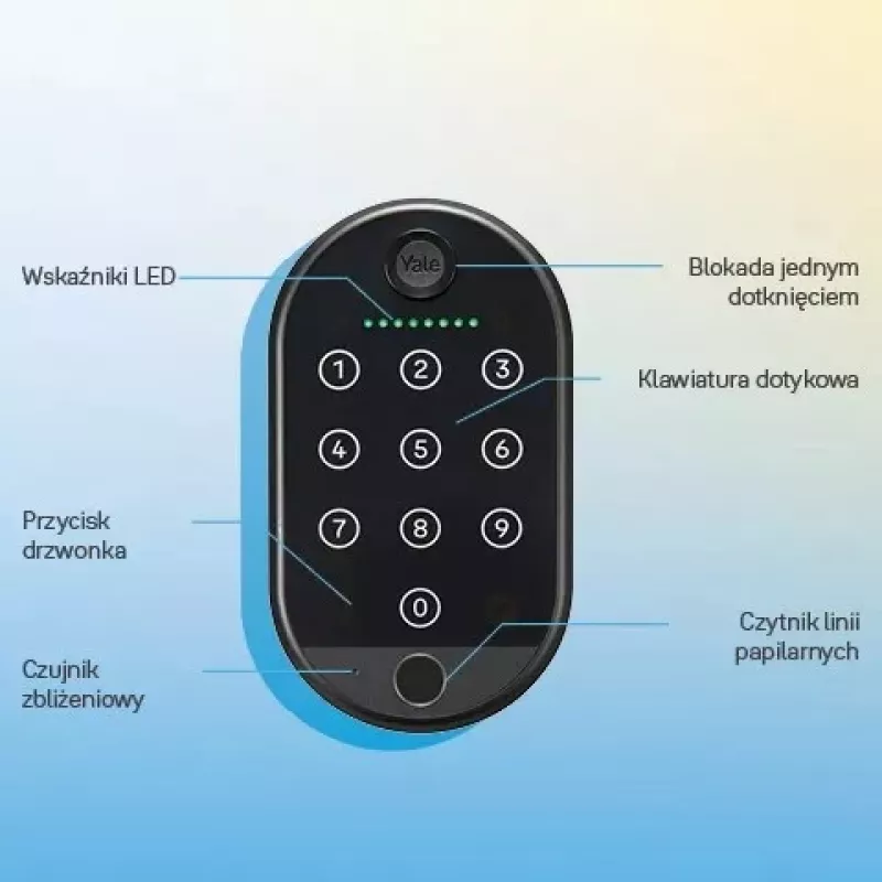 Keypad accessory for Yale smart locks 05/303000/BL — 69×19×122 mm