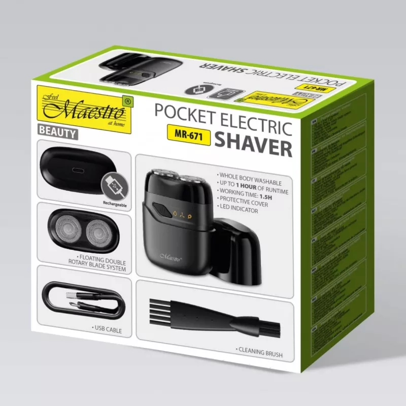 Electric shaver Maestro MR-671 USB travel compact design