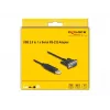 DeLOCK USB 2.0 to serial RS-232 adapter 50 cm FTDI Black