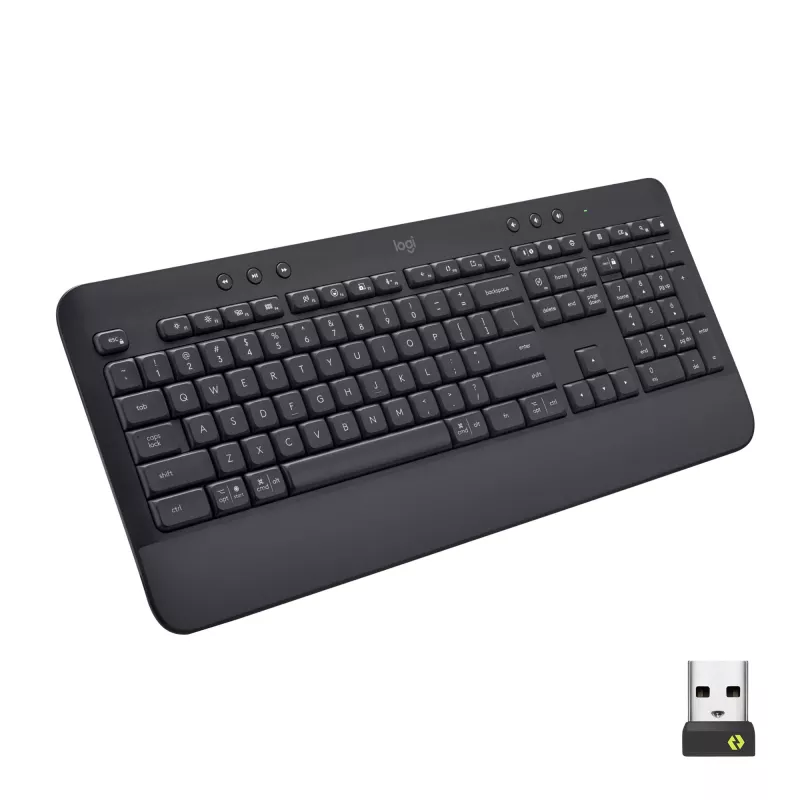 Logitech Signature K650 - Keyboard - Wireless - Bluetooth 5.1 - QWERTZ - Swedish - Graphite