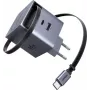 UGREEN X615 65W GaN Fast Charger with 1x USB-C, 1x USB-A and retractable cable (model 65825)