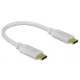 Delock - USB-C / power cable - 24 pin USB-C (M) to 24 pin USB-C (M) - 5 A - 15cm - USB-Power Supply (100 W), Supports Power Delivery 2,0 - White (85357)
