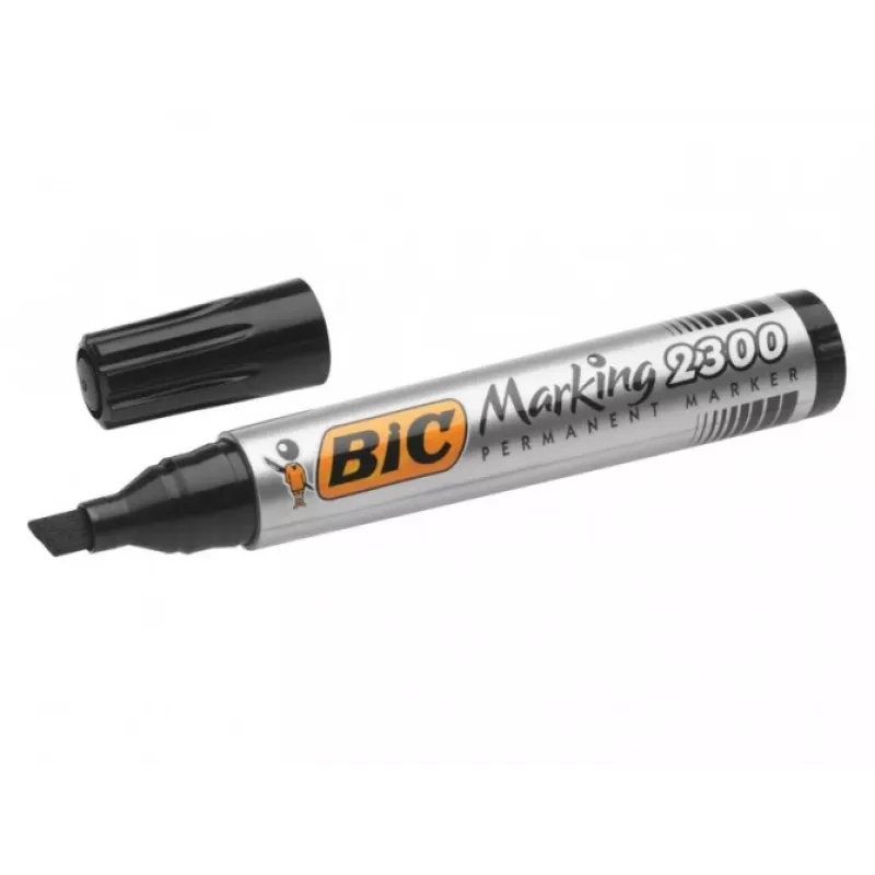 Permanent marker BIC ECO 2300, black, 4–5 mm bullet tip