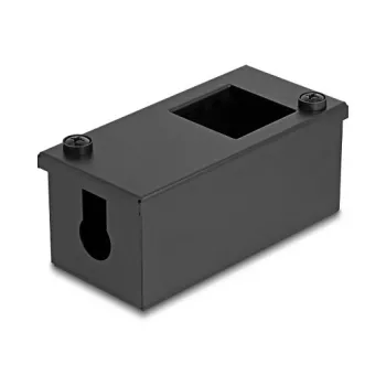 Distribution box DELOCK Easy 45 module holder for table or wall mounting, metal, black, 2x22.5x45 mm or 1x45x45 mm