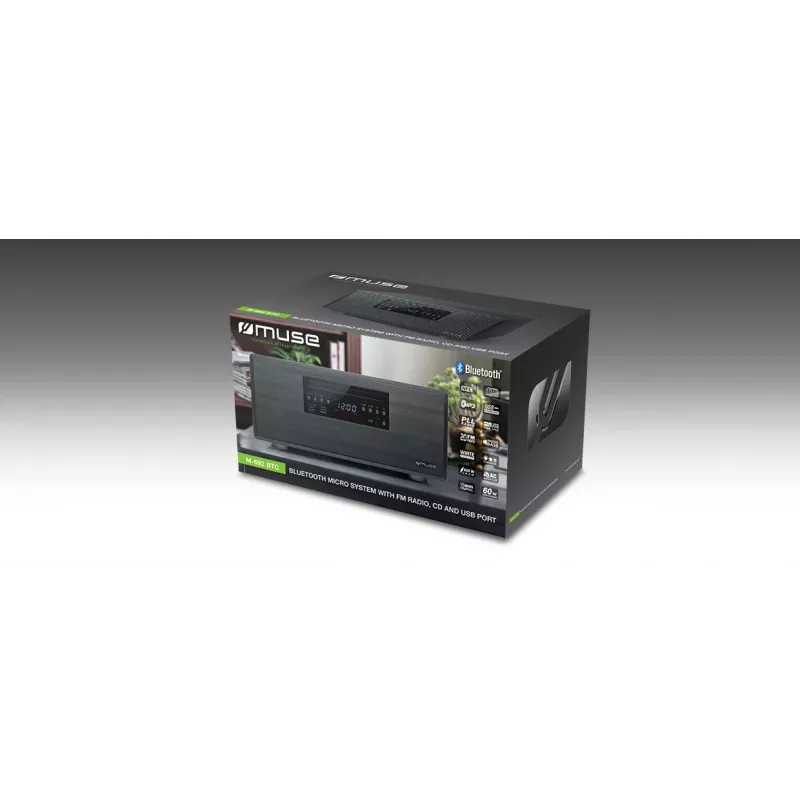 Muse | Bluetooth Micro System | M-692 BTC | Yes | 2 x 30 W | Bluetooth | Black | NFC features | Wireless connection
