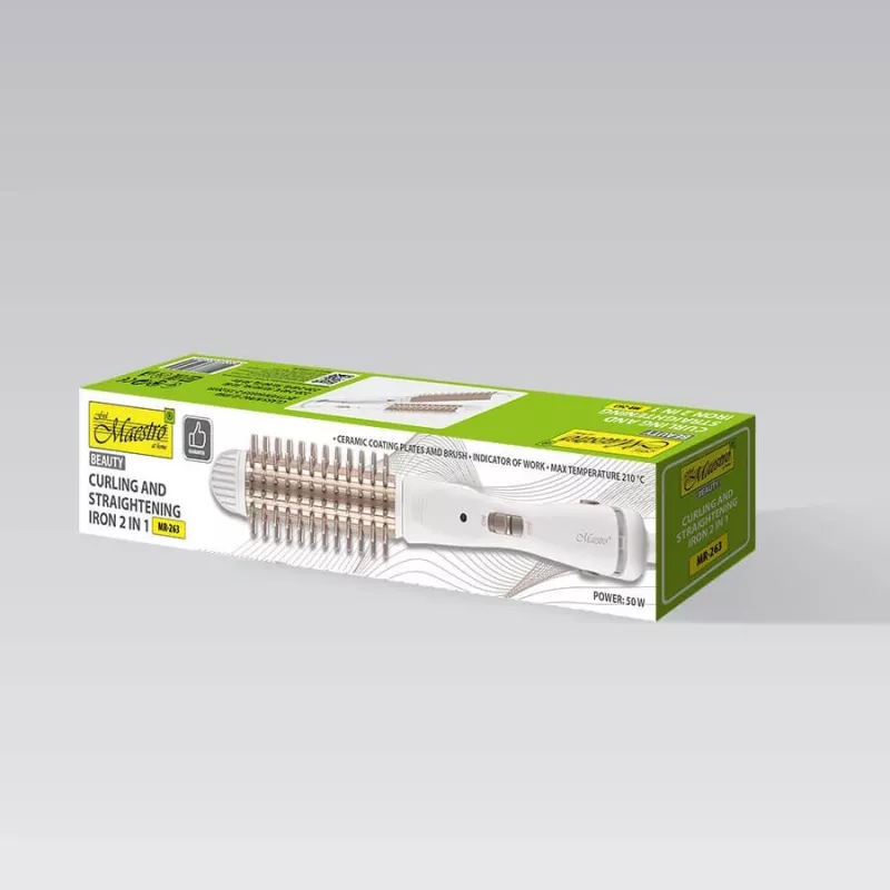 Maestro MR-263 2-in-1 Hair Curler and Straightener
