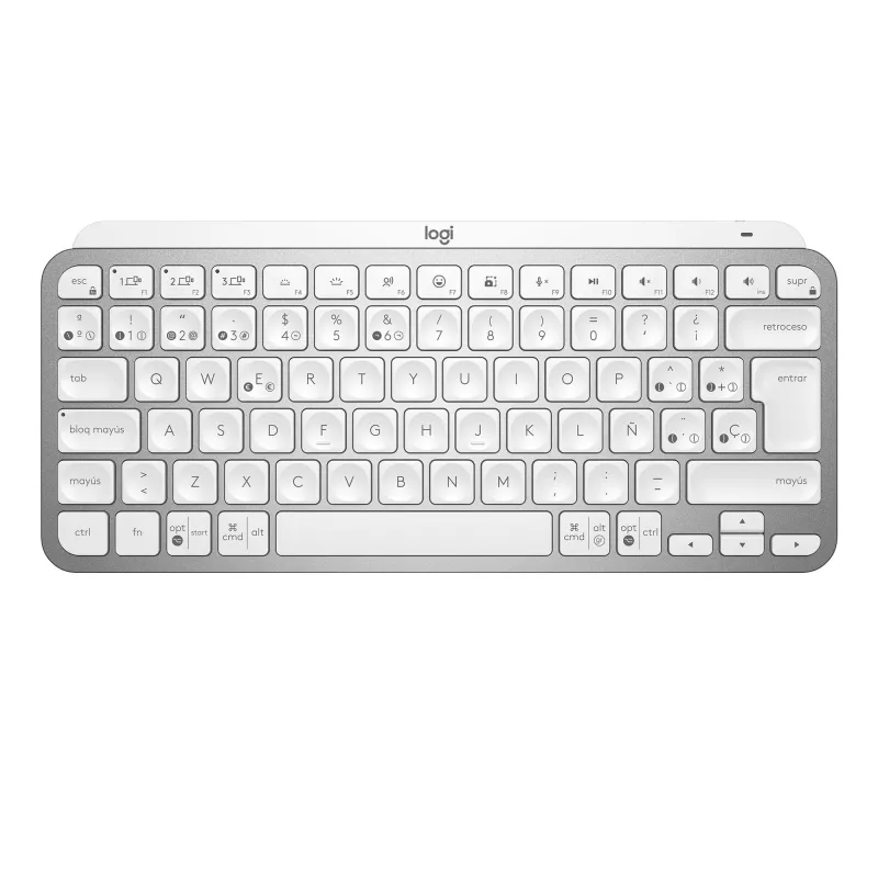 Mxkeys Mini Wrls Illuminated KB Pale Grey - Esp - Mediter