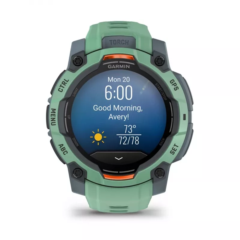 Garmin Instinct 3 AMOLED 3.05 cm (1.2) 45 mm Digital 390 x 390 pixels Touchscreen Green GPS (satellite)