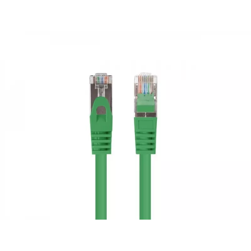 Patch Cord LANBERG PCF6-20CC-0025-G RJ45 Cat.6 U/UTP 0.25 m Green, CCA 26 AWG, 250 MHz