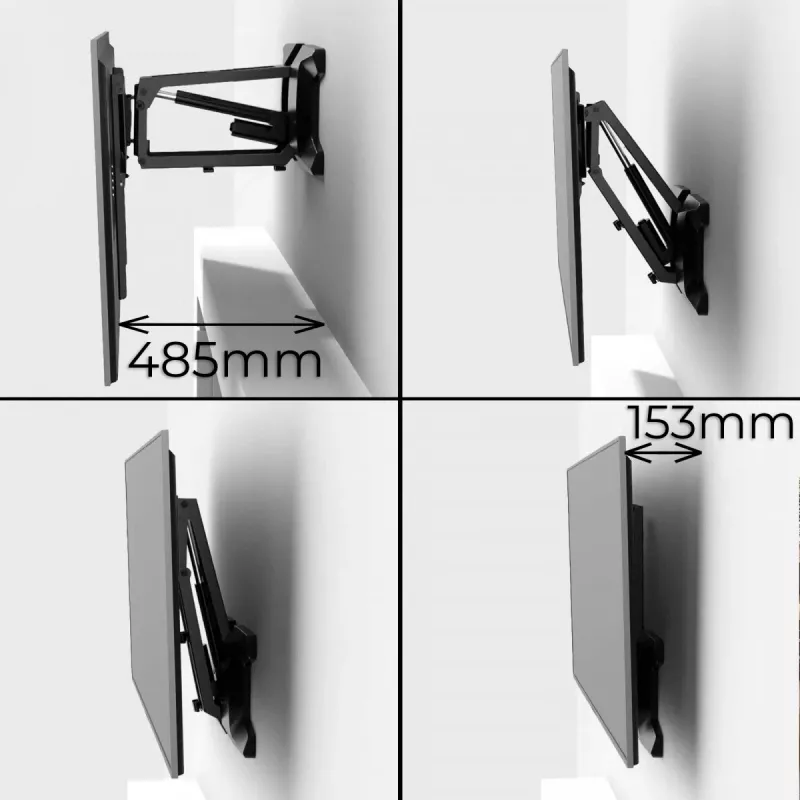 Wall mount bracket MACLEAN MC-891 for TV VESA 600x400, tiltable, height adjustable, max load 35 kg