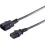 Power Cable Black S/CONN 60009-0.5 0.5m IEC C13 IEC C14