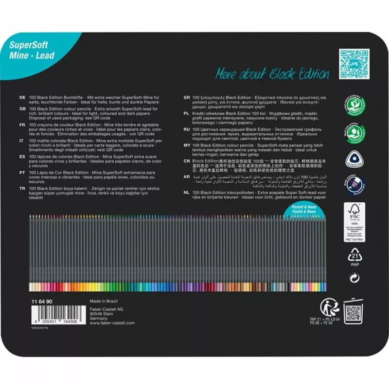 Watercolour pencil Faber-Castell 116490 Assorted colours 100 pc(s)