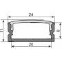 U-profile for LED strip EUROLITE 51210970, 20 mm, black, 2 m