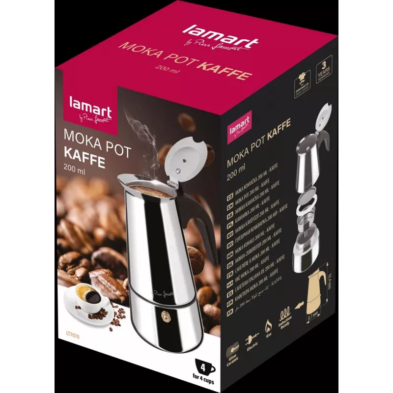 Stovetop Moka Pot LAMART LT7076 200 ml stainless steel