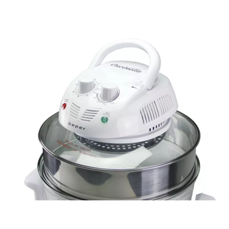 Electric Food Steamer Beper BF.640 2-tier, adjustable timer, countertop food steamer