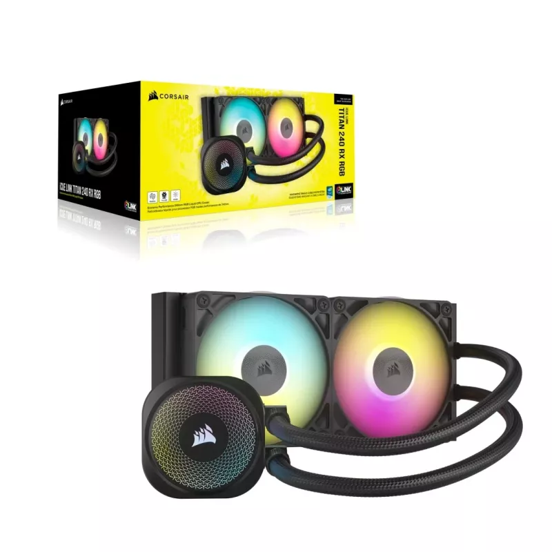 All-in-one liquid cooler Corsair iCUE LINK TITAN RX RGB 12 cm Black