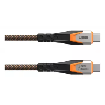 USB C to USB C cable C2G 9B4415114097 USB 3.2 Gen 2x2 0.75 m — Black/Orange