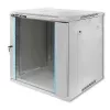 QOLTEC 54485 19-Inch 12U Wall-Mount Rack Cabinet, 600x450x635 mm, Black
