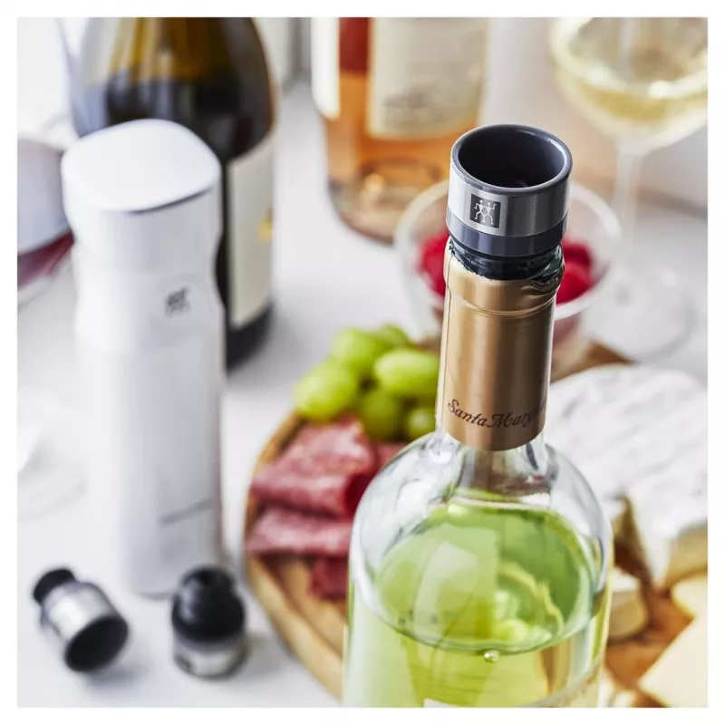Wine preserving pump ZWILLING FRESH & SAVE – pump head for vacuum stoppers, grey, Ø 3 cm, height 40 mm, set qty 3