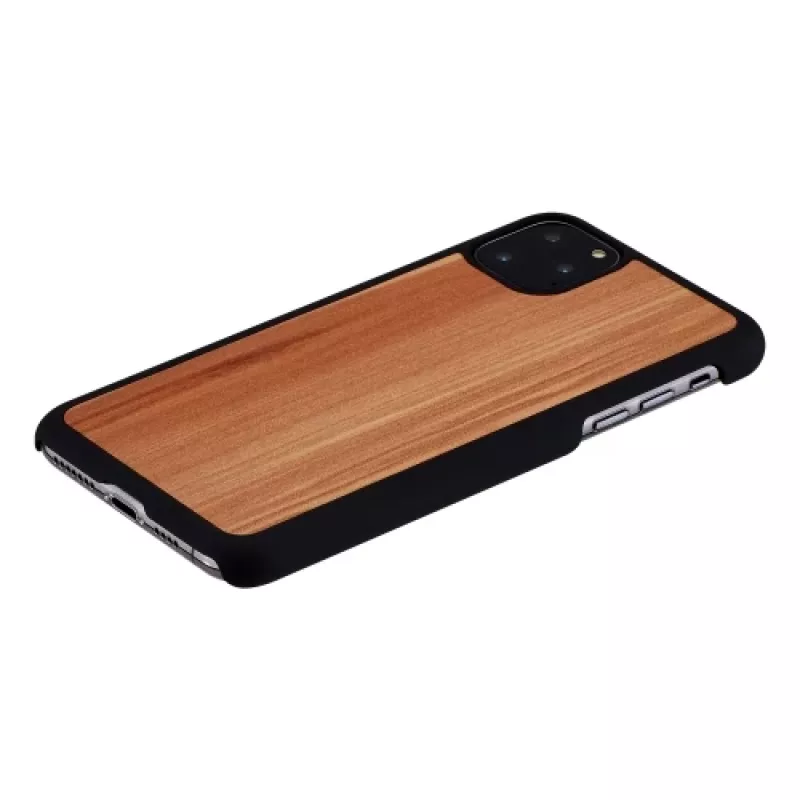Smartphone case man and wood for iPhone 11 Pro Max — cappuccino black finish