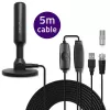 TV antenna QOLTEC DVB-T2 28 dBi with signal amplifier, indoor/outdoor reception