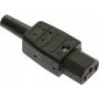 as - Schwabe IEC Appliance Connector Plug, straight Total Poles: 3 10 A Black 62081 1 pc(s) (62081)