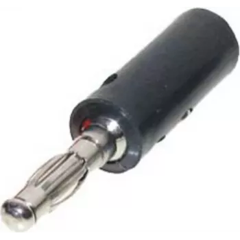 Banana Plug ShiverPeaks 56200-S – single banana connector, black, high-conductivity contact
