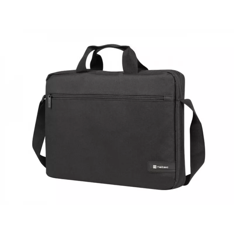 Briefcase NATEC Wallaroo 39.6 cm (15.6 inch) — Polyester laptop briefcase, fits 15.6 inch screens, black