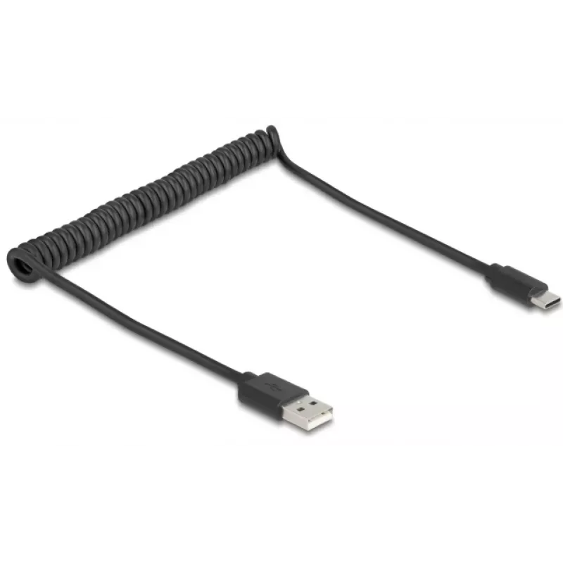 DeLOCK USB Cable USB 2.0 0.75m USB A USB C Black 90368