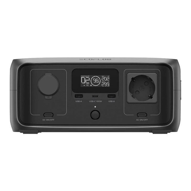 Portable Power Station EcoFlow RIVER 3 UPS — LiFePO4 245 Wh, 300 W, 1 AC outlet, USB-A, USB-C, AC/Solar/DC input