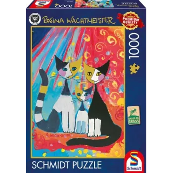 Rosina Wachtmeister: Happy Cat Family, Puzzle 1000 Pieces