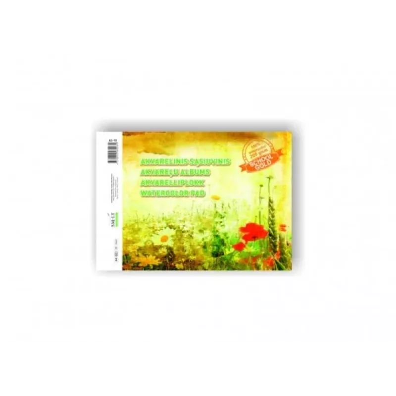 Watercolor notebook SMLT, A4, 200 g, gummed (10) 0708-205