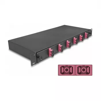 Fibre optic splice enclosure DeLOCK 67002 Black Metal 482x220x44mm