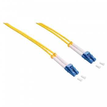 LogiLink - Patch-Cable - LC Single-Modus (M) to LC Single-Modus (M) - 1 m - Fibre Optic - Duplex - 9/125 micrometre - OS2 - Halogen-Free - Yellow