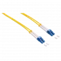 LogiLink - Patch-Cable - LC Single-Modus (M) to LC Single-Modus (M) - 1 m - Fibre Optic - Duplex - 9/125 micrometre - OS2 - Halogen-Free - Yellow