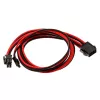 PHANTEKS 6+2-Pin PCIe Extension 50cm - sleeved black/Red (PH-CB8V_BR)
