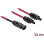 DELOCK solar splitter cable 1 x plug to 2 x sockets 30 cm red (model 90707)