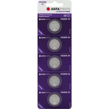 AgfaPhoto Button Cell CR 2025 Lithium 3 V 5 pc(s) (150-803197)