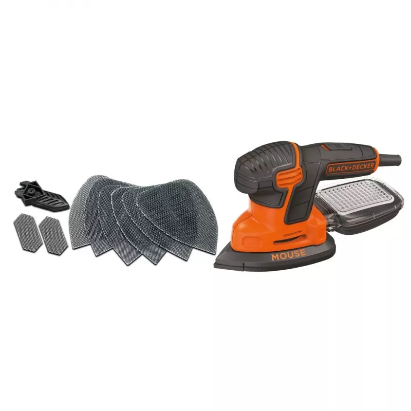 Portable sander Black & Decker KA2500K-QS, 120 W, 2 mm orbit, 135×95 mm sheet, 230 V, 2 m cable