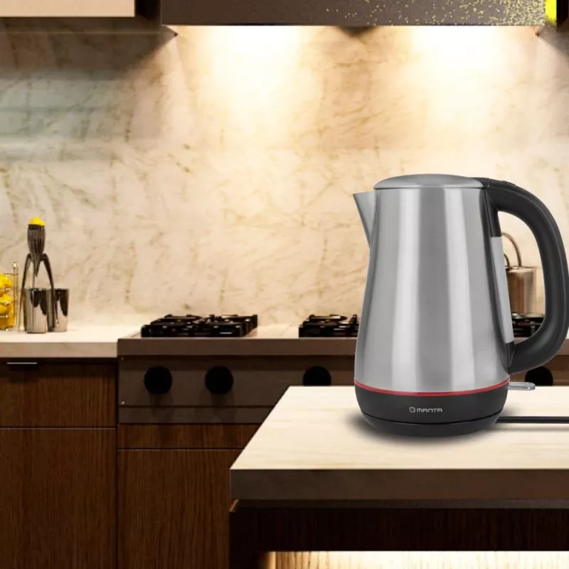 Electric kettle MANTA 1.7L 2200W Stainless Steel