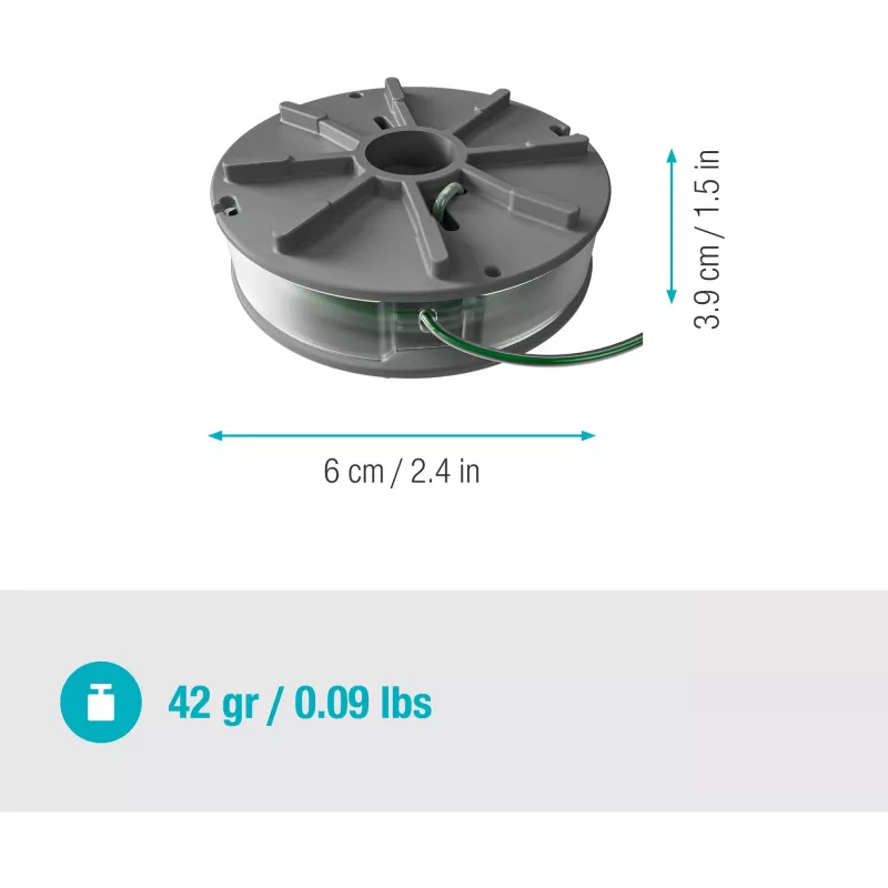 String trimmer spool Gardena 5411-20 green grey ABS nylon 60 mm
