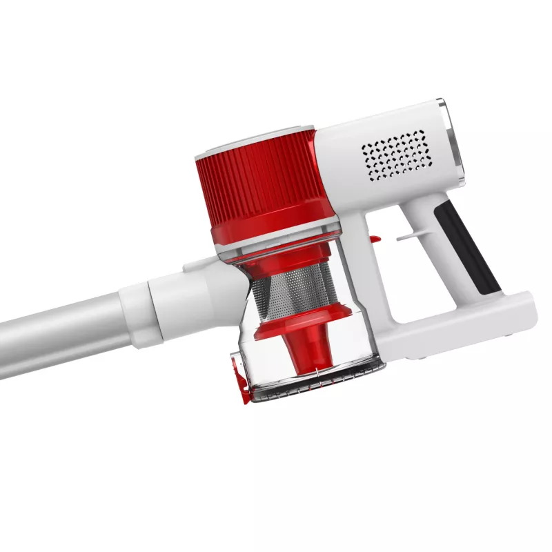 Cordless vacuum cleaner Adler AD 7051 — 300 W max, 22.2 V battery, 0.6 L bagless, stainless steel tube, EPA F8, LED light, white/red