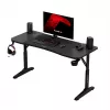 Gaming desk huzaro Hero 3.6 — rectangular 1400×600 mm, height adjustable 560–790 mm, black, H-legs, 15 mm top