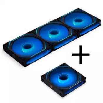 LIAN LI UNI FAN SL-INF 120 ARGB PWM Case Fan Pack, 4 Fans, Black