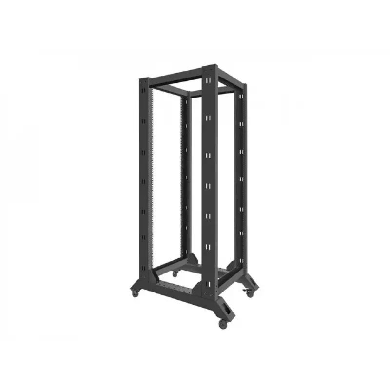 Lanberg OR01-6832-B Open Frame Rack 32U 600x800 mm Black RAL9004