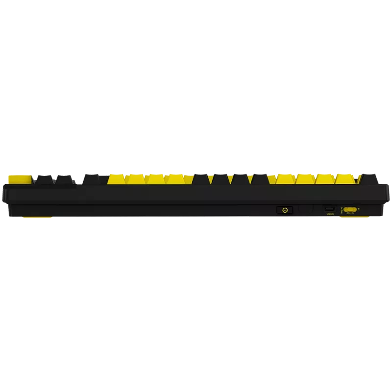 LORGAR KBP70TKLW, Wireless TKL Mechanical Gaming Keyboard Pro, Black/yellow, EN layout